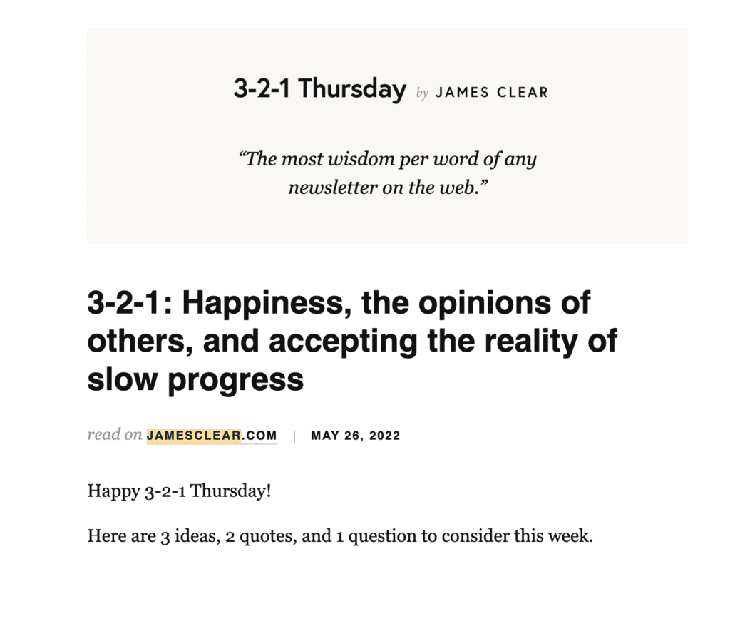 3 2 1 Thursday Quote