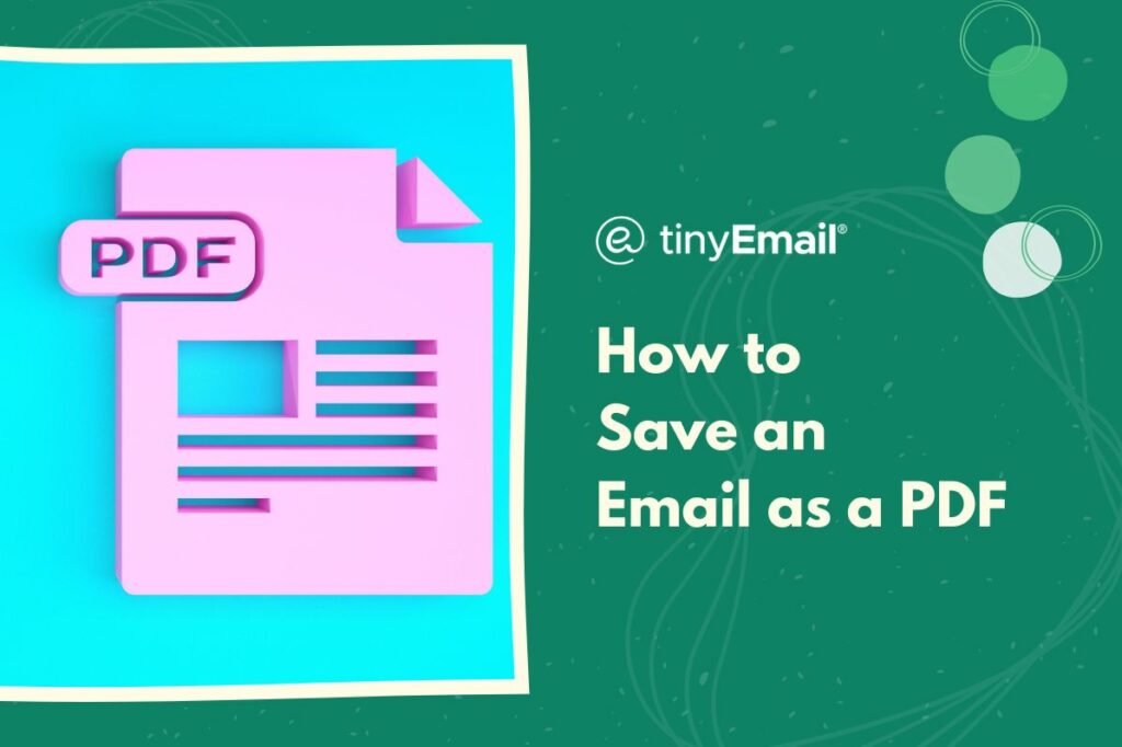 How to Save an Email as a PDF